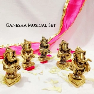 Ganesha Musical SetBrass Antique FinishGod Vinayagar / Ganesha musical set - image 4