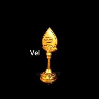 4 Inches Vel Sculpture Brass Antique Finish Vel Brass Sculpture - image 1