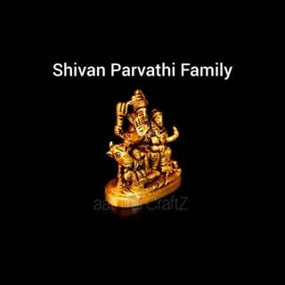 Shivan Parvathi Family Statue Brass Antique Finish - image 2