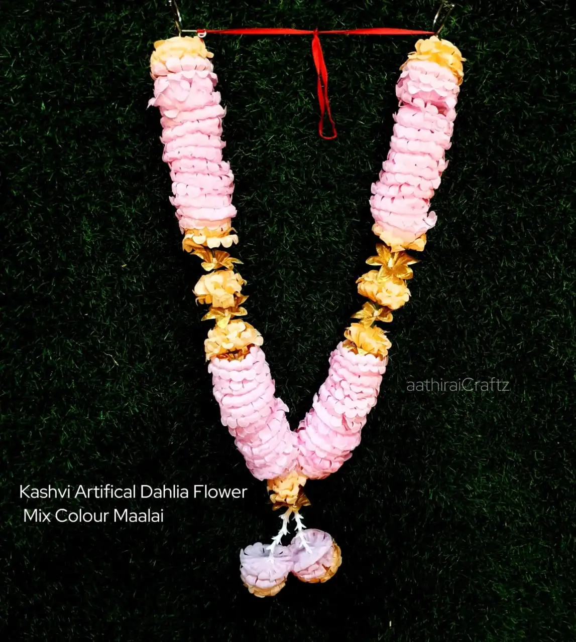 Kashvi Artifical Dahlia Flower Mix Colour Maalai - image 1