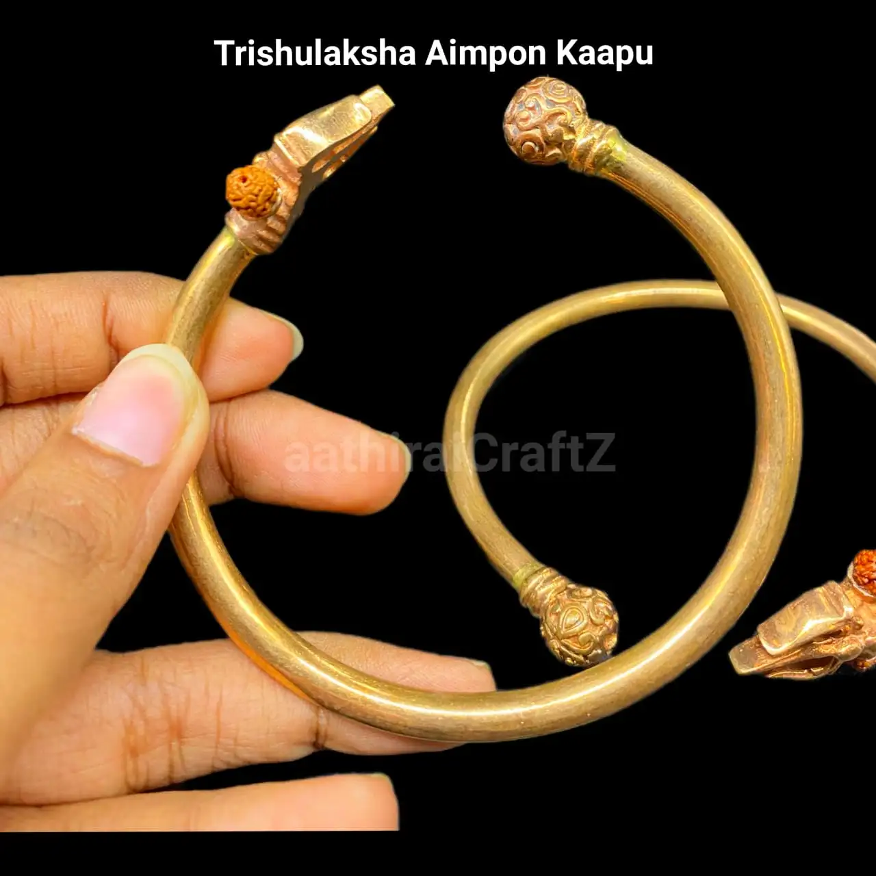 Trishulaksha Aimpon Kaapu / Panchalogam Bracelet - image 2