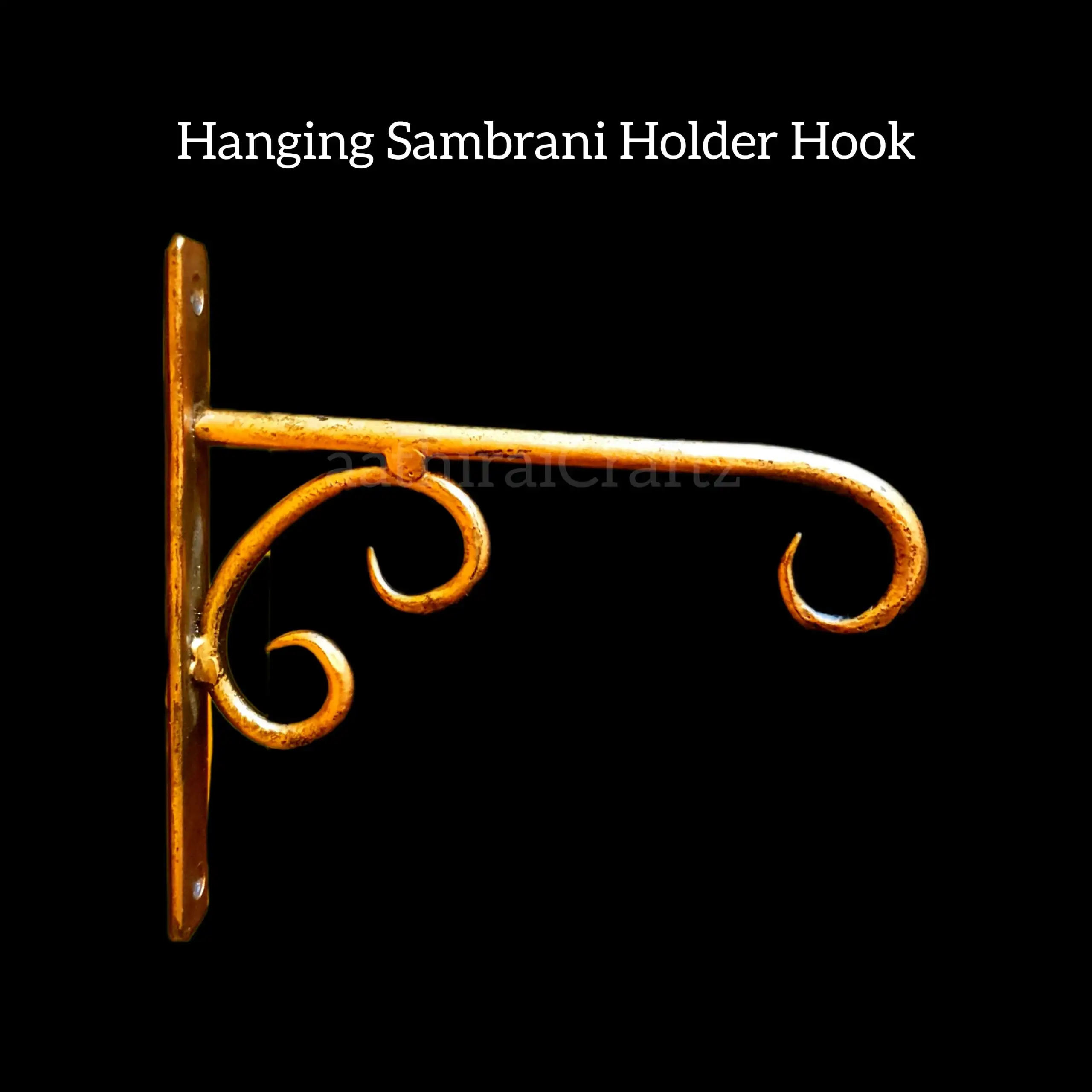 Sangla Hanging Sambrani Holder - Iron Antique Finish - Medium - image 2