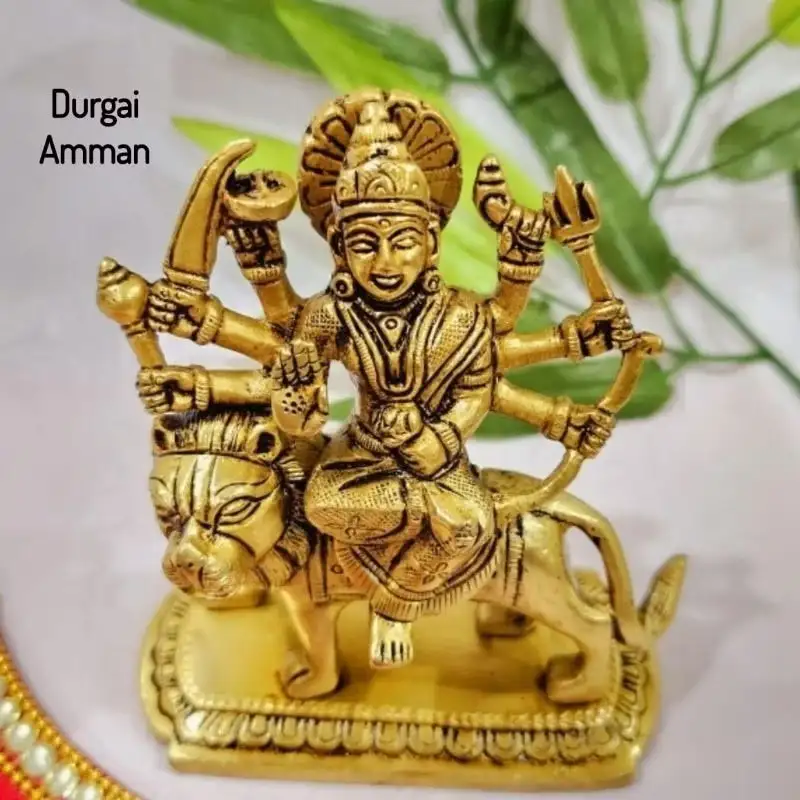 Durgai Amman / Simmavahini Idol
Brass Antique Finish - image 2