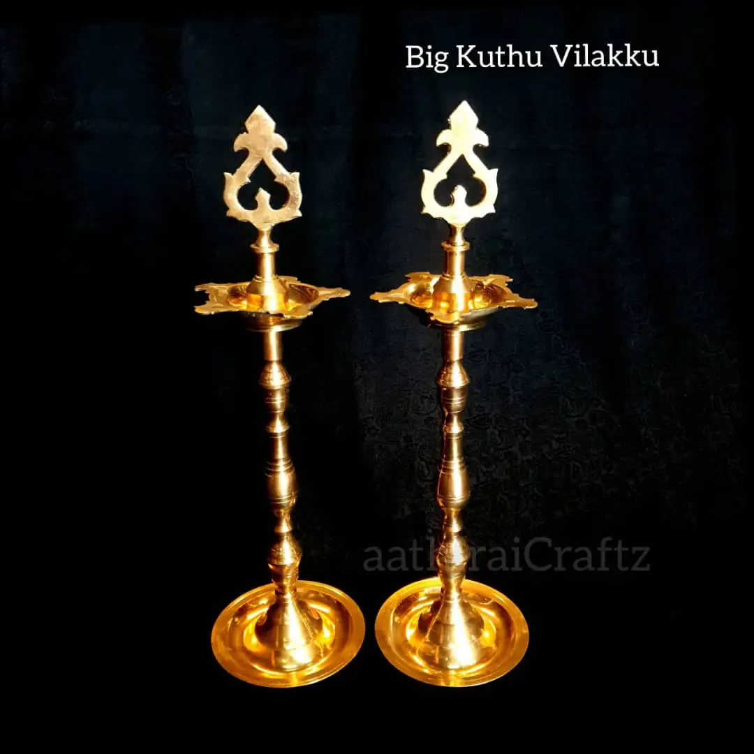 Big Kuthu Vilakku Brass Antique Finish - image 1