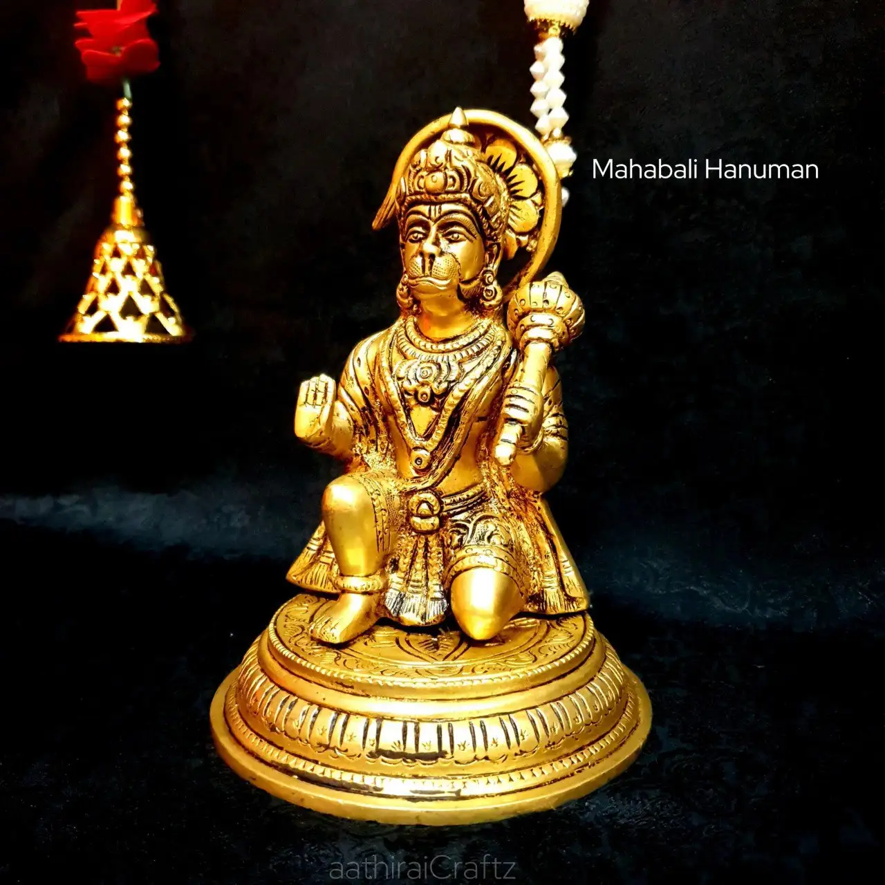 Mahabali Hanuman / Anjaneya Statue
Brass Antique Finish - image 1