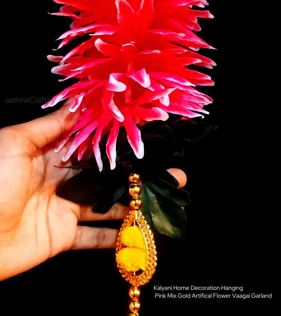 Kalyani Home Decoration Hanging Pink MIx Gold - image 2
