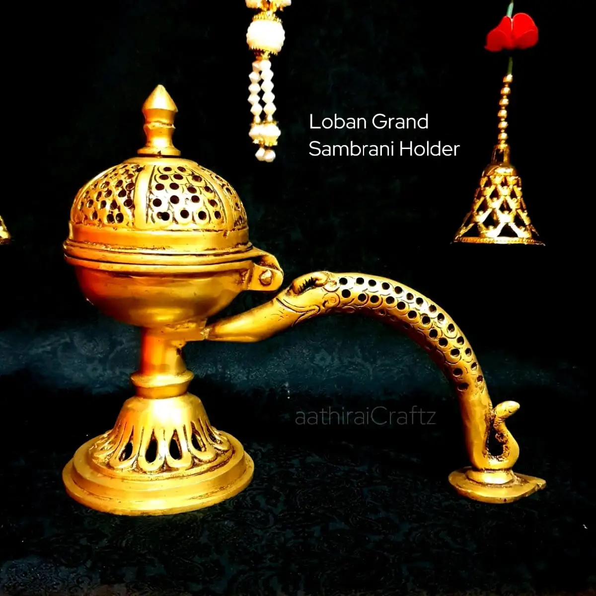 Dhuni Grand Sambrani Holder / Dhuni Dhoop Burner - Brass - image 1