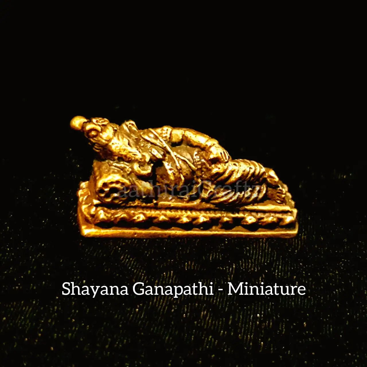 Shayana Ganapathi Miniature / Ganesha Brass Antique Finish - image 1