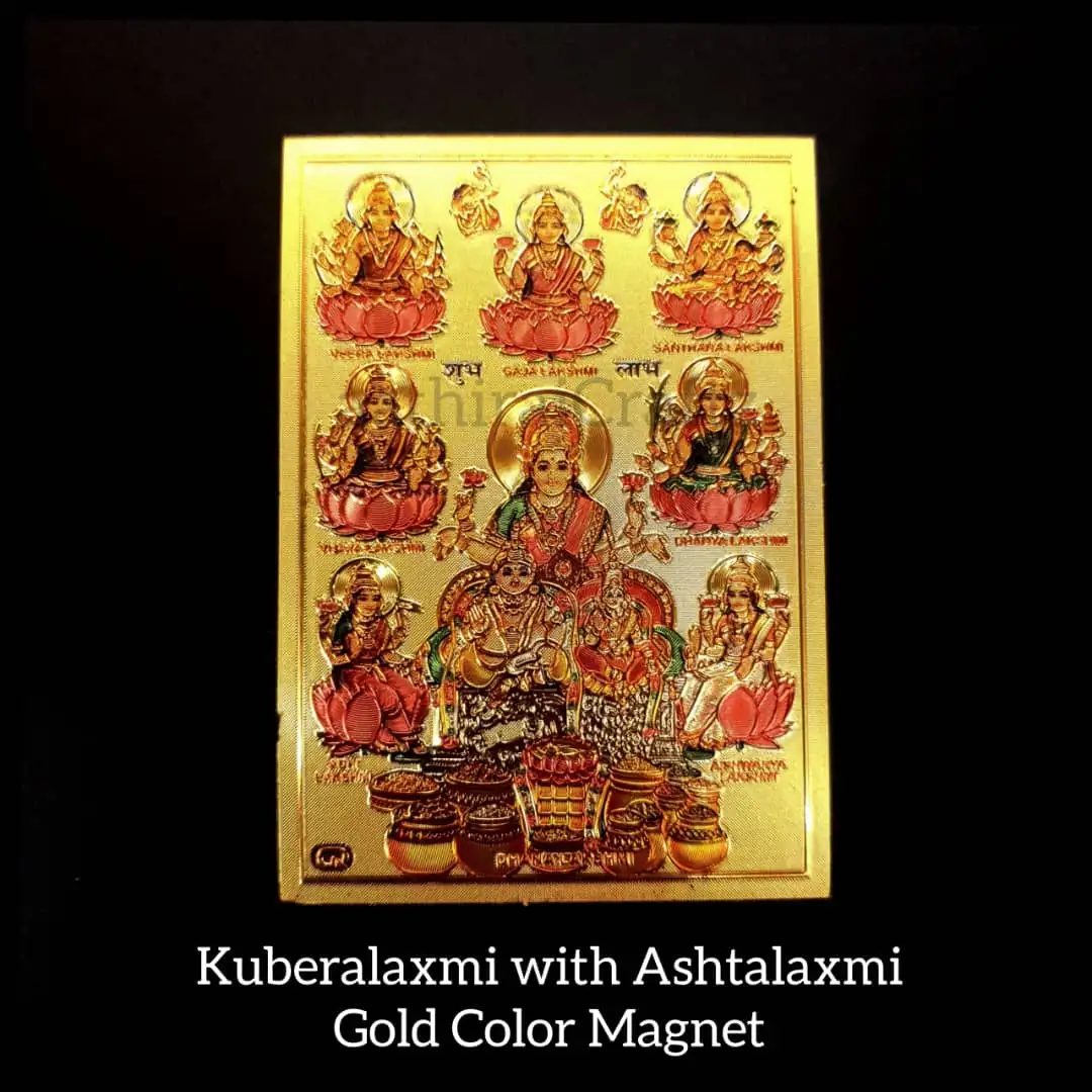 Kuberan Asthalakshmi Hindhu Deities Magnet / God Fridge Magnet - image 1