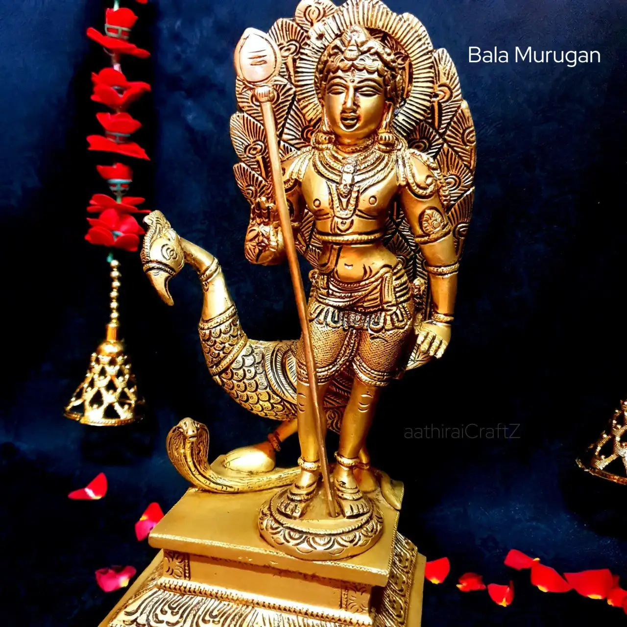 Bala Murugan / Balamurugan Brass Antique Finish - image 1