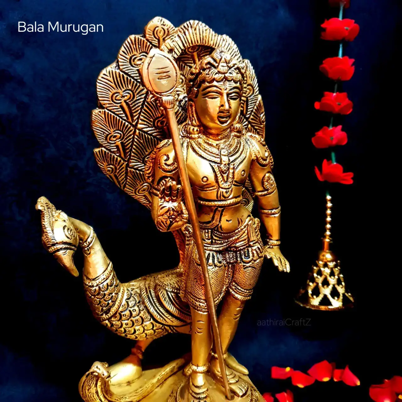 Bala Murugan / Balamurugan Brass Antique Finish - image 2