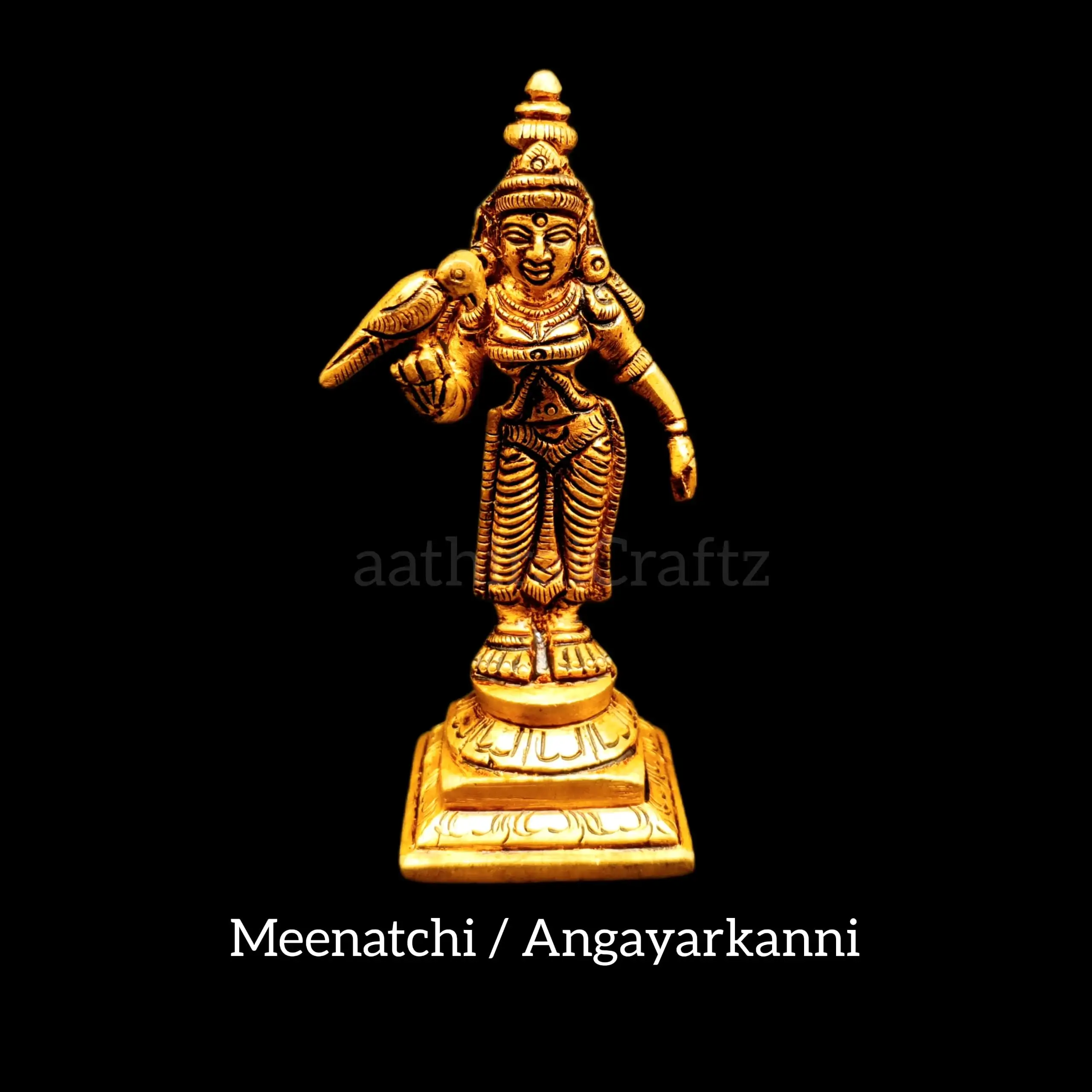 Meenatchi / Angayarkanni Sculpture Brass Antique Finish - image 1