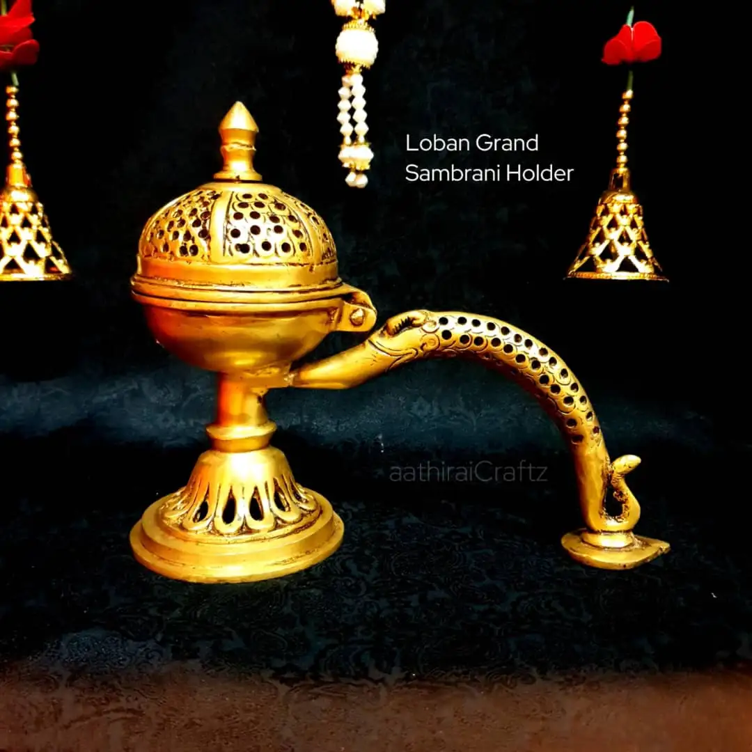 Dhuni Grand Sambrani Holder / Dhuni Dhoop Burner - Brass - image 2