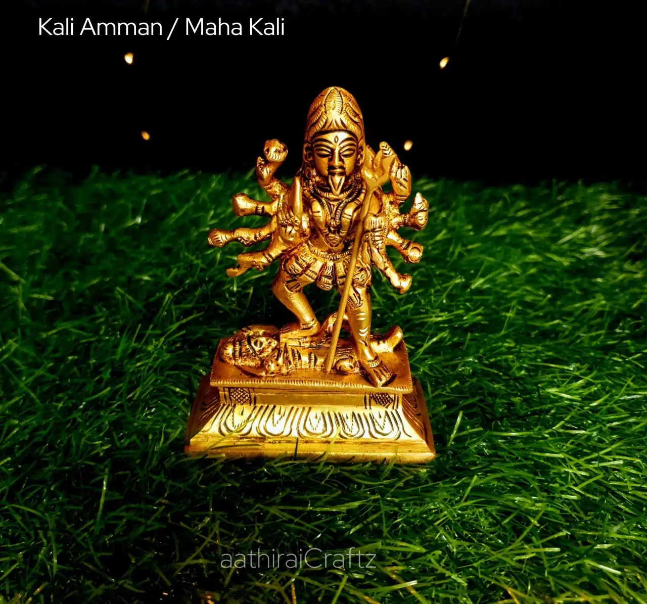 Kali Amman / Mahakali Idol
Brass Antique Finish - image 2