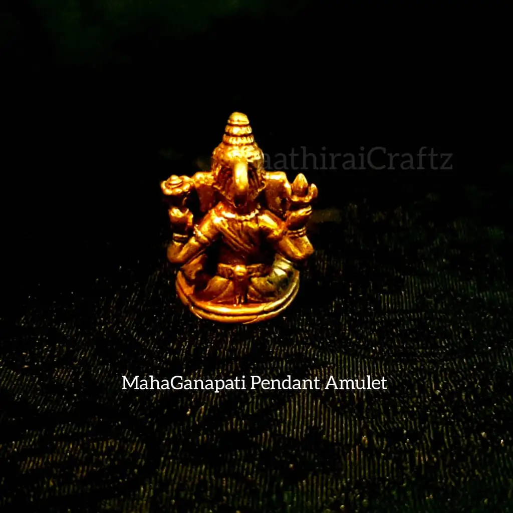 Maha ganapati / Ganesha Pendant Amulet Miniature - image 2