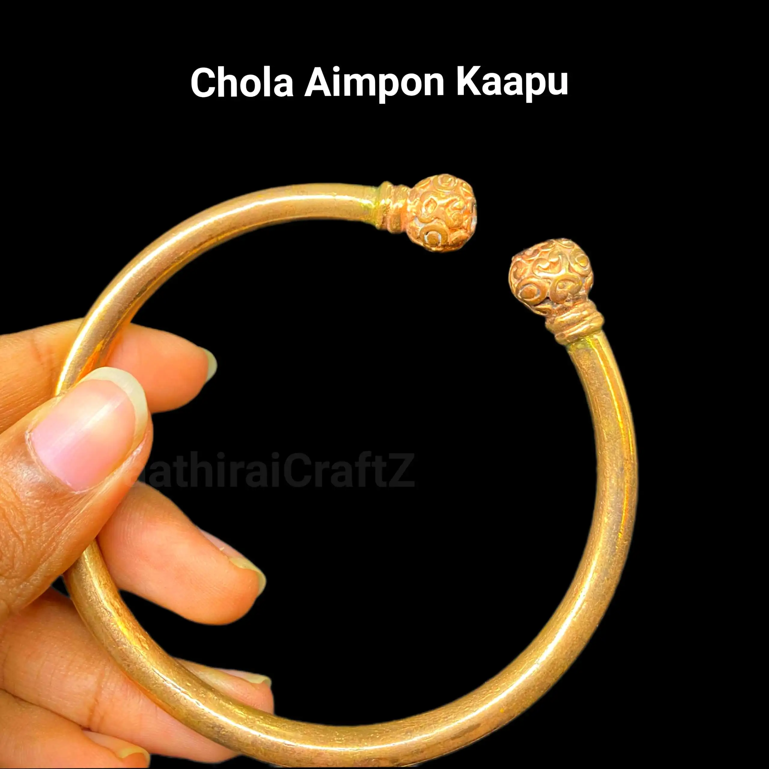 Chola Aimpon Kaapu / Panchalogam Bracelet / Cholan Bracelet - image 2