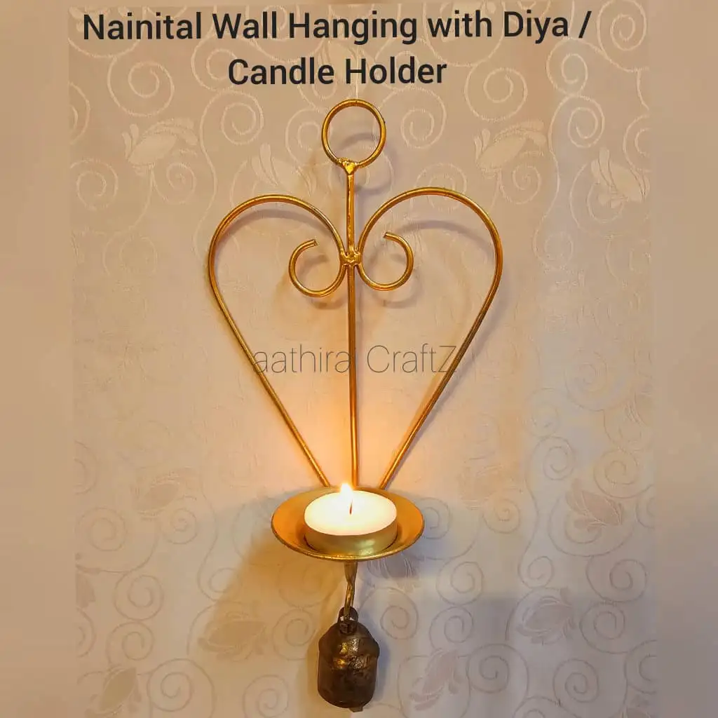 Nainital Wall Hanging with Lamp / Candle Stand for Home Deco - image 1