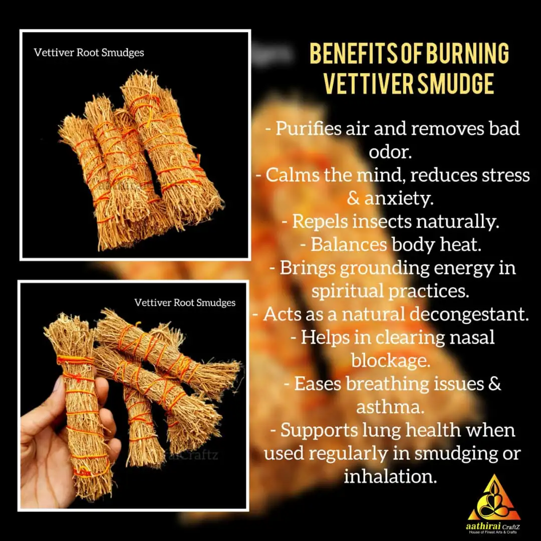 Pure Original Natural Vettiver Smudge - 100% Original Sticks - image 1