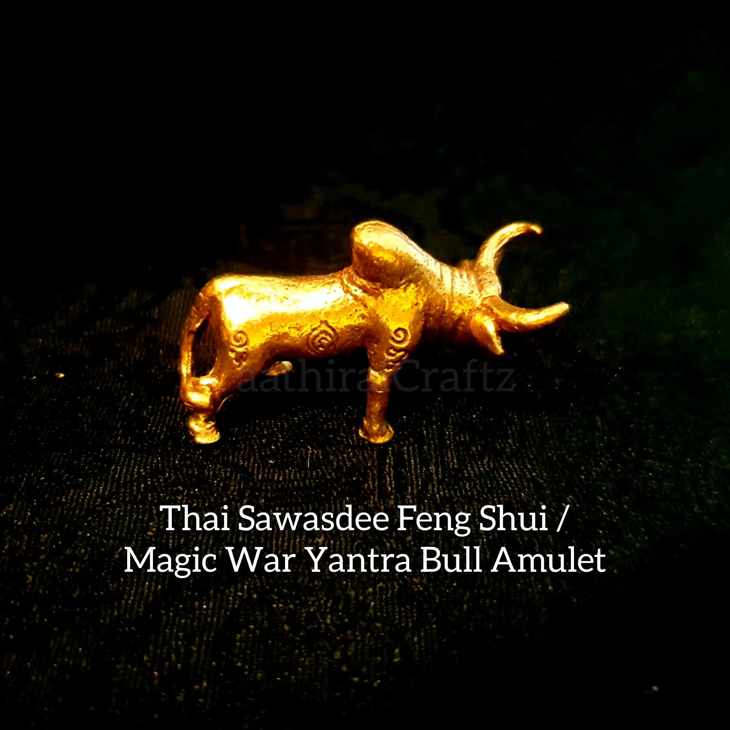 Thai Sawasdee Feng Shui Buffalo/ Bull Lucky Buffalo Miniature - image 2