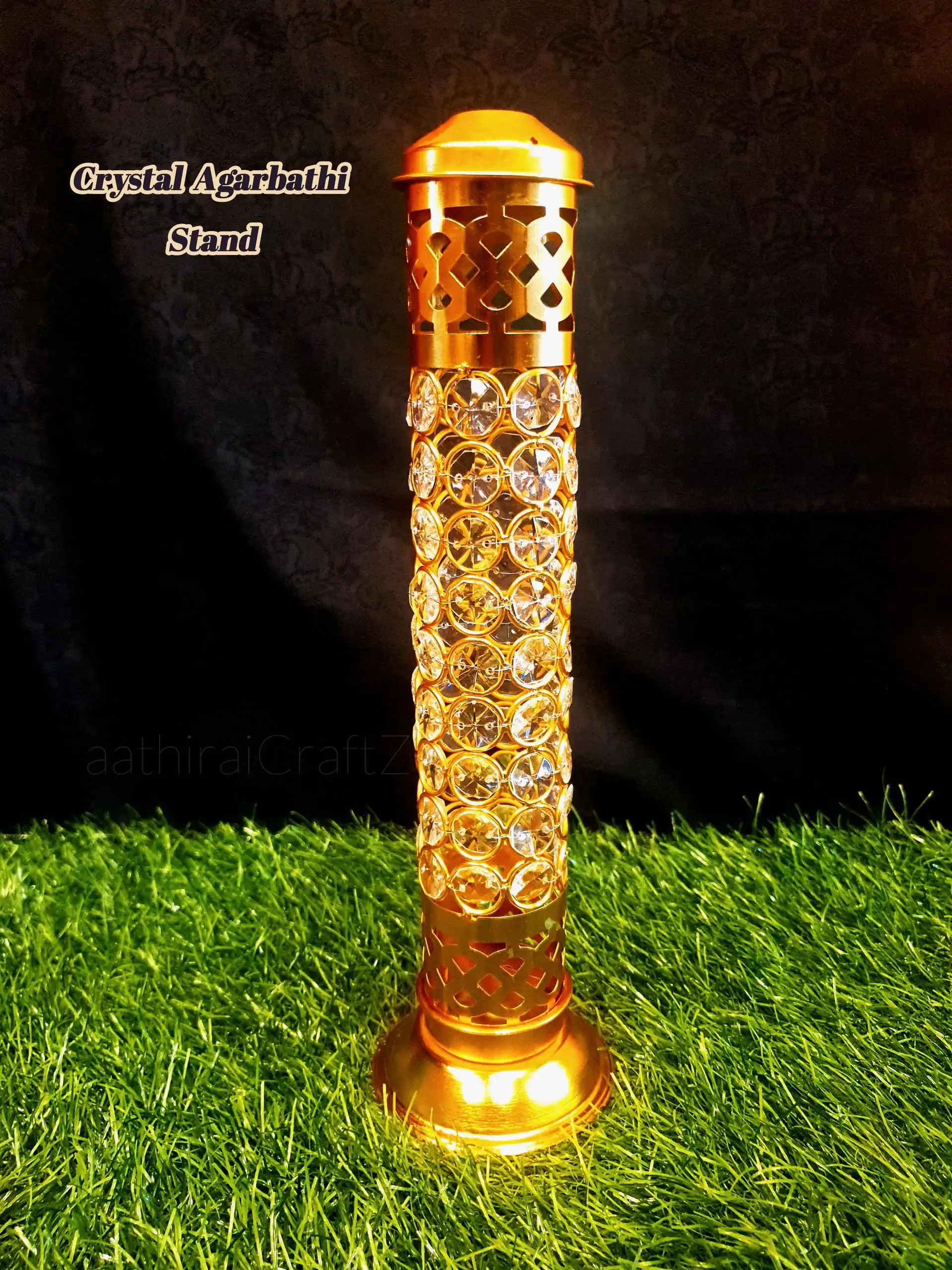 Aluminium Crystal Agarbathi Stand - image 1