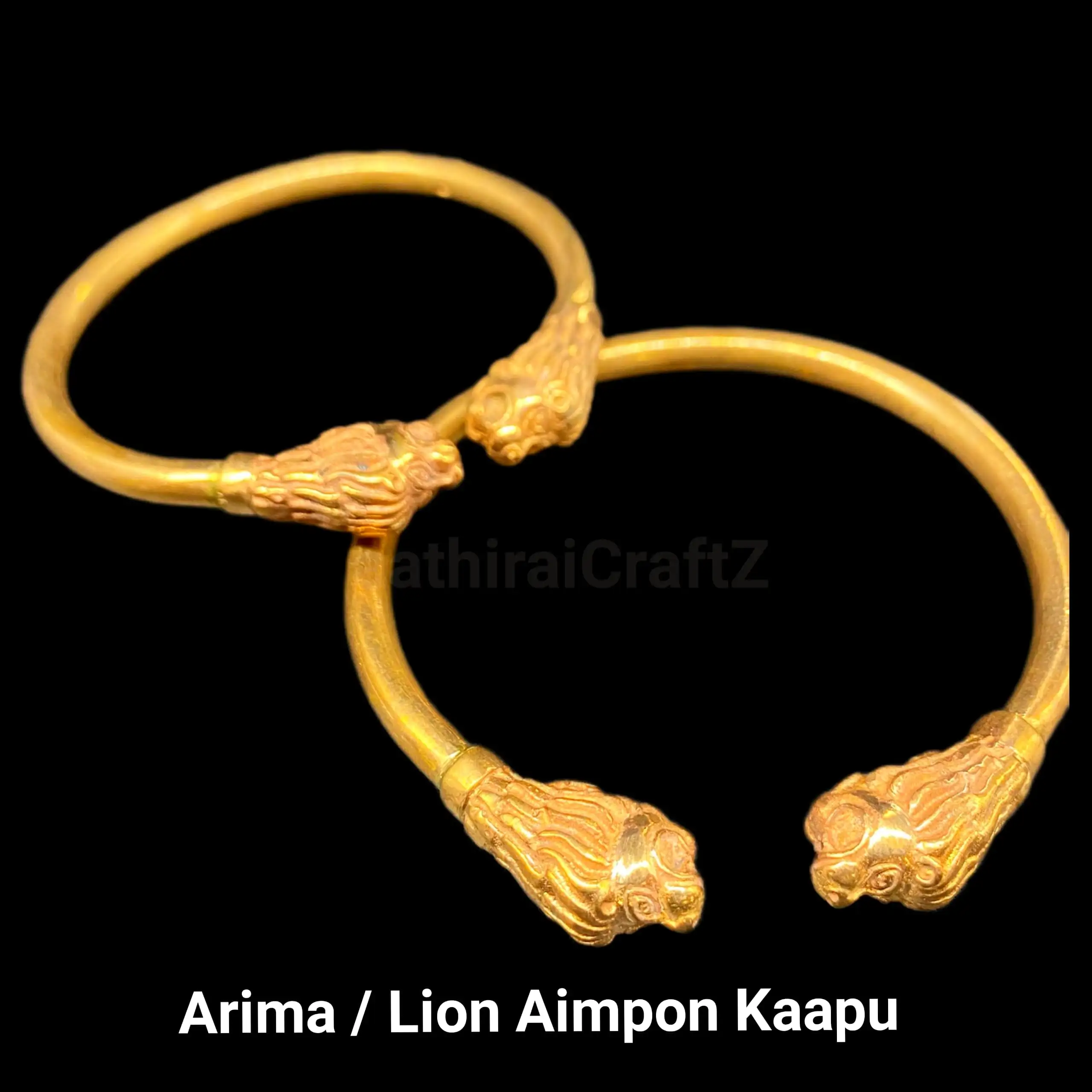Arima / Lion Aimpon Kaapu / Panchalogam Bracelet - image 1