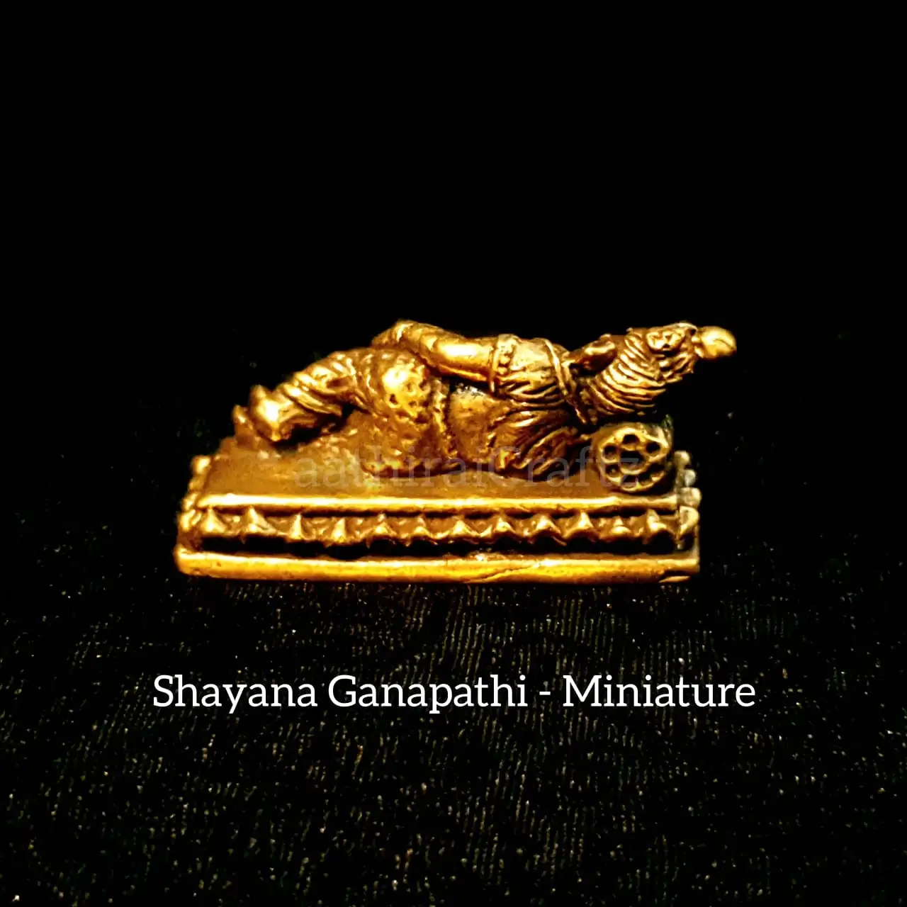 Shayana Ganapathi Miniature / Ganesha Brass Antique Finish - image 2
