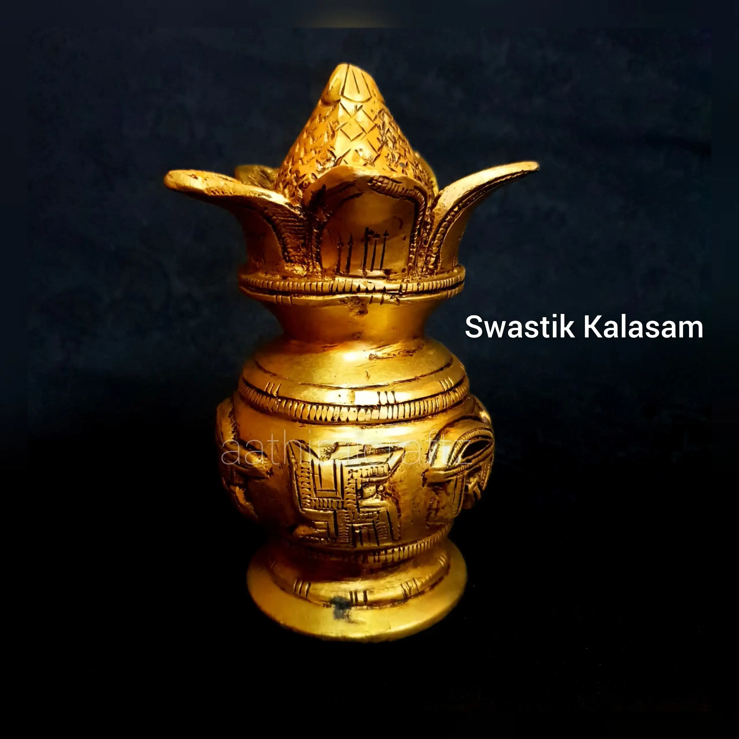 Kalasam / Poorana Kalasam Statue - Swastik - image 1