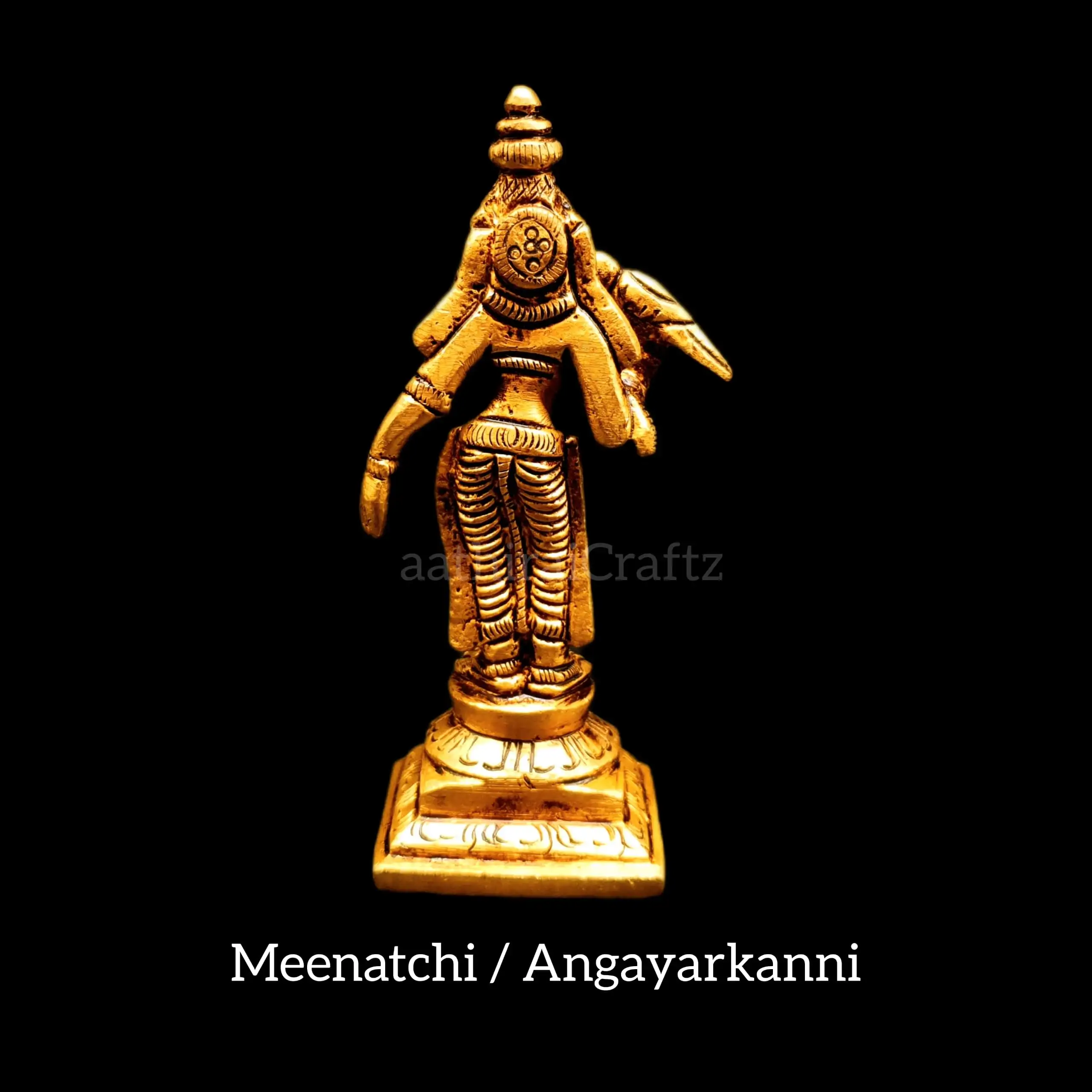 Meenatchi / Angayarkanni Sculpture Brass Antique Finish - image 2