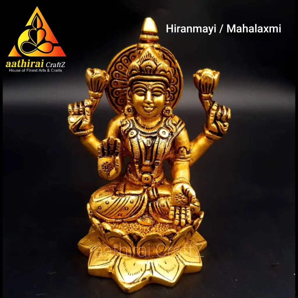 Hiranmayi / Mahalaxmi Idol / Lakshmi on Lotus Peedam - image 1