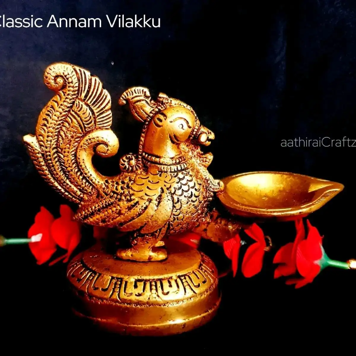 Classic Annam Vilakku / Lamp Brass Antique Finish - image 1