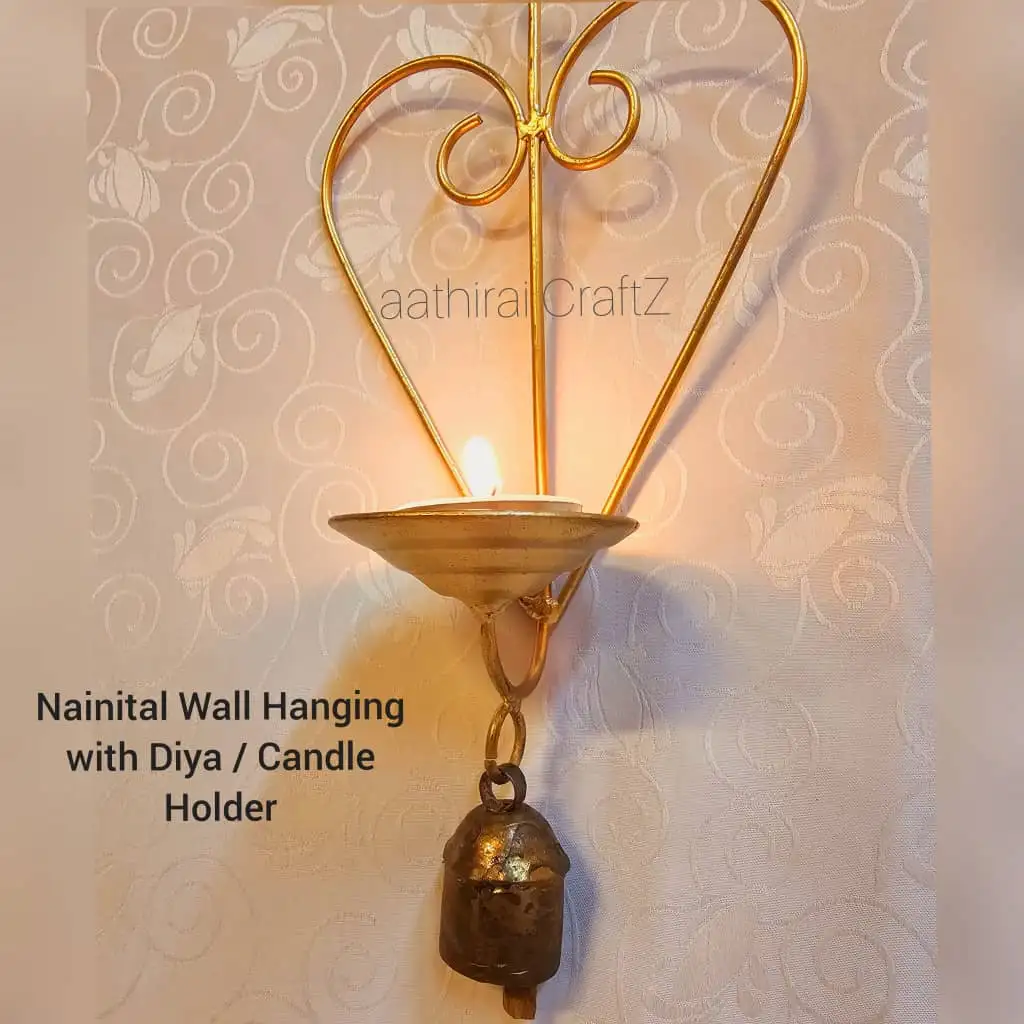 Nainital Wall Hanging with Lamp / Candle Stand for Home Deco - image 2