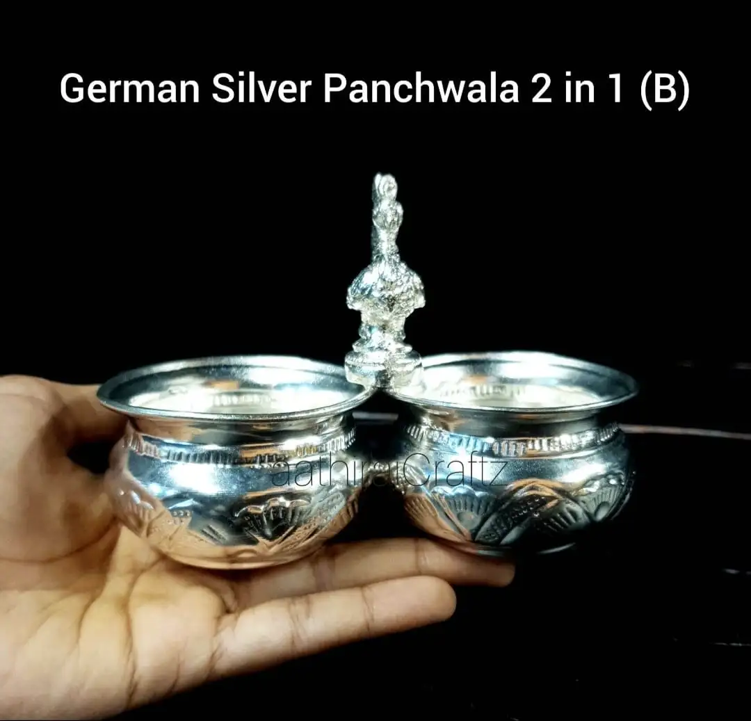 Traditional German Silver Panchwala / Kinnam Peacock 2 in 1 - Small - image 2