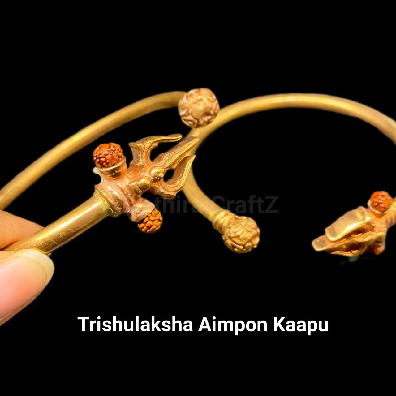 Trishulaksha Aimpon Kaapu / Panchalogam Bracelet - image 1