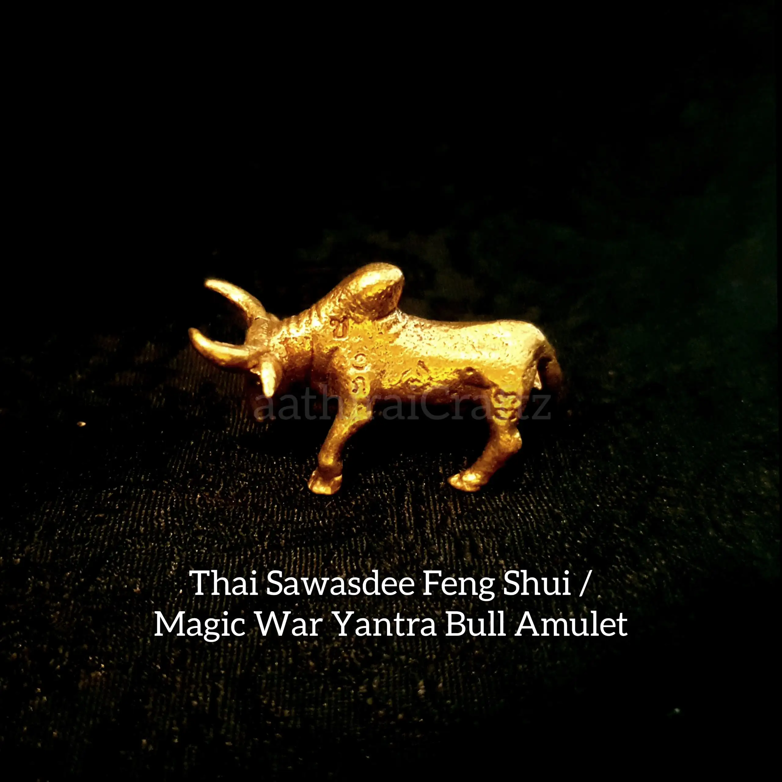 Thai Sawasdee Feng Shui Buffalo/ Bull Lucky Buffalo Miniature - image 1