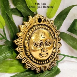 Sun Face Yantra Brass wall hanging - image 1