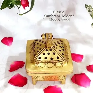 Classic Sambrani Holder / Dhoop Stand - Brass - image 2