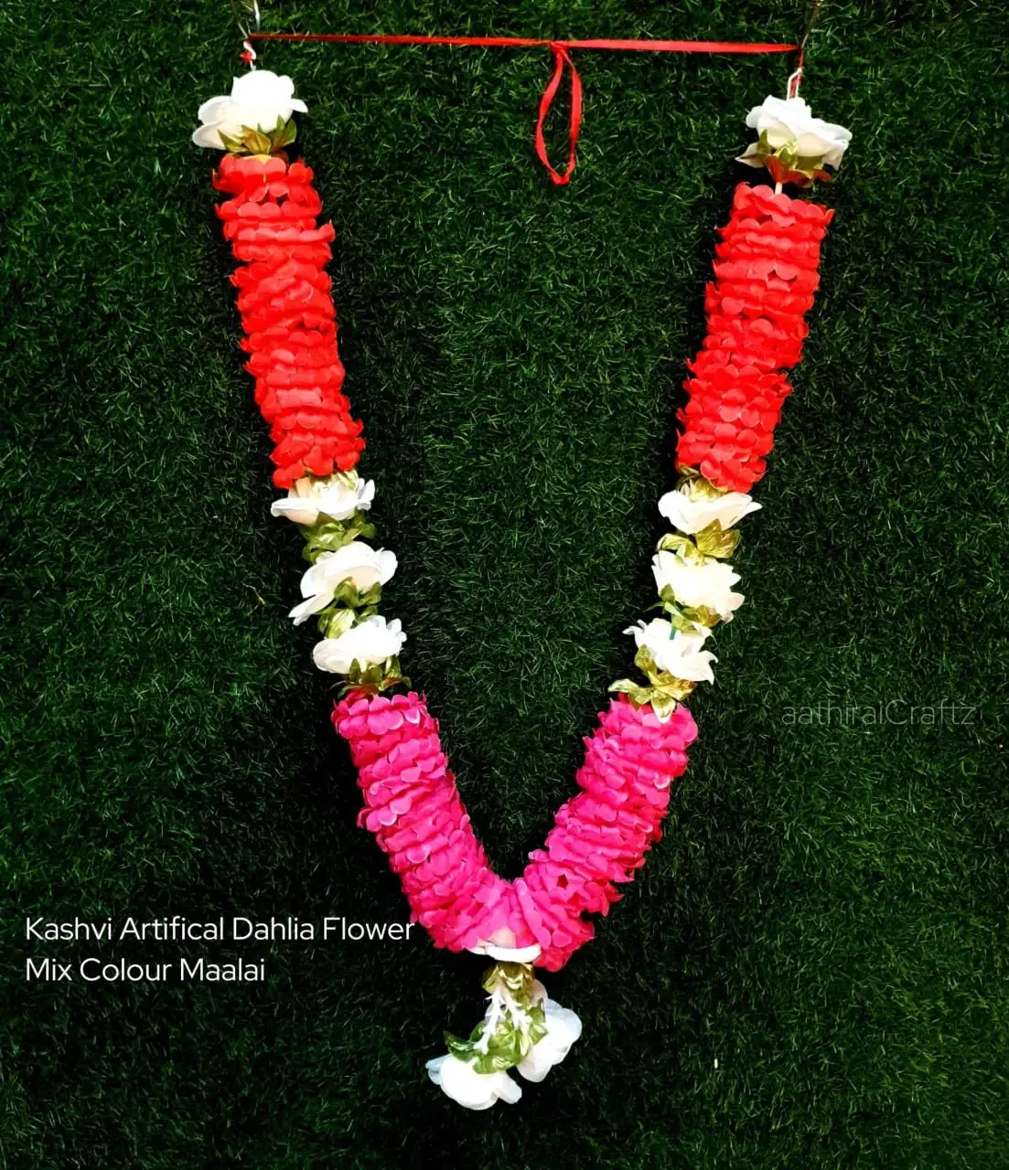 Kashvi Artifical Dahlia Flower Mix Colour Maalai - image 1