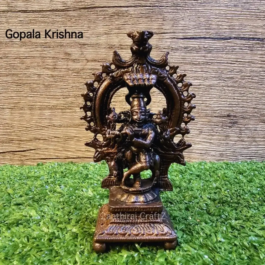 Gopala Krishna Copper Antique Finish - image 1