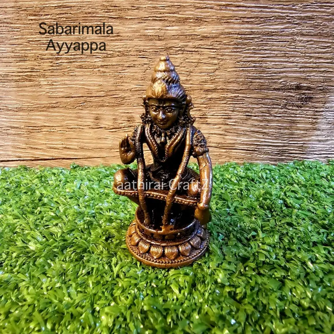 Copper Sabarimalai Aiyappa / Copper Antique Finish - image 2