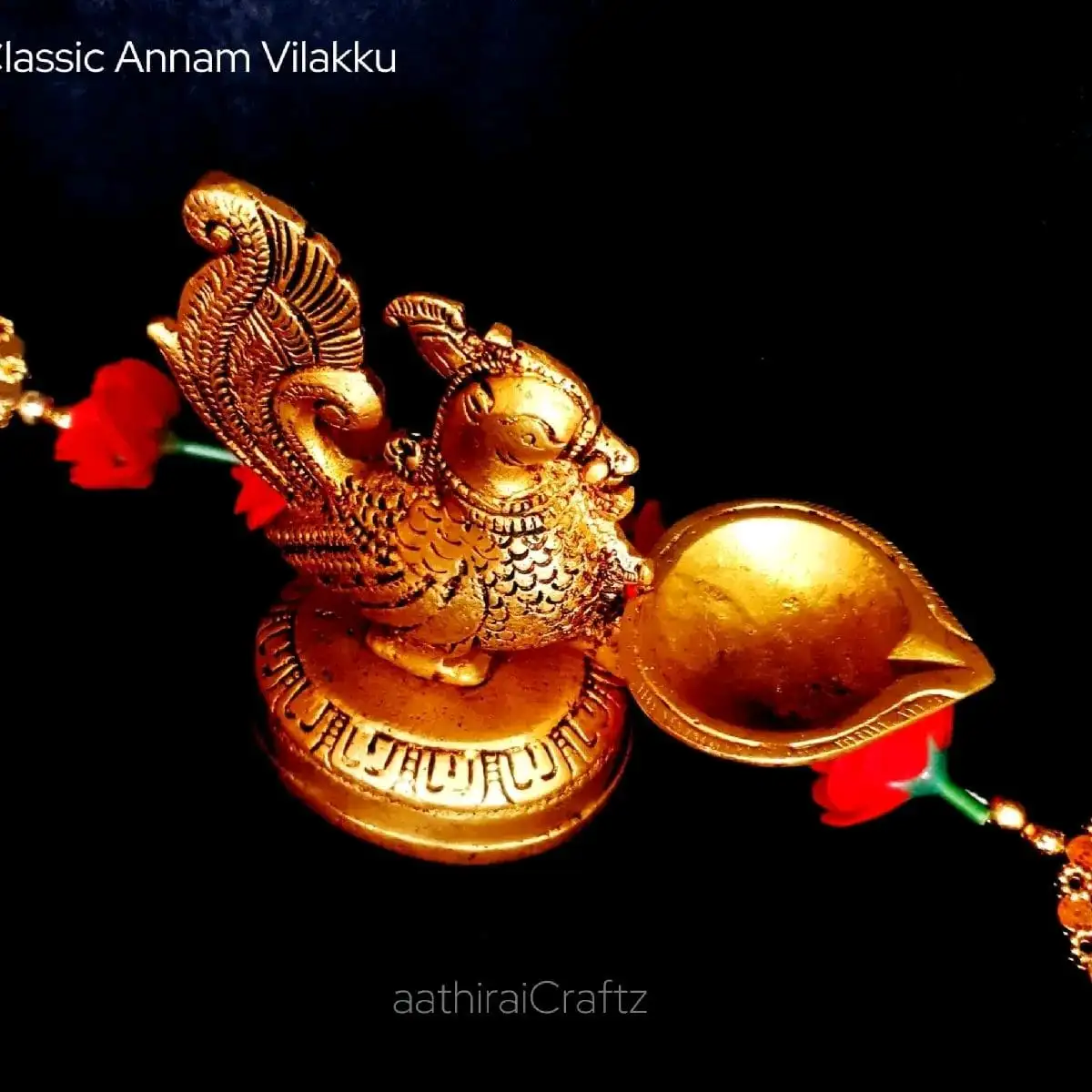 Classic Annam Vilakku / Lamp Brass Antique Finish - image 2