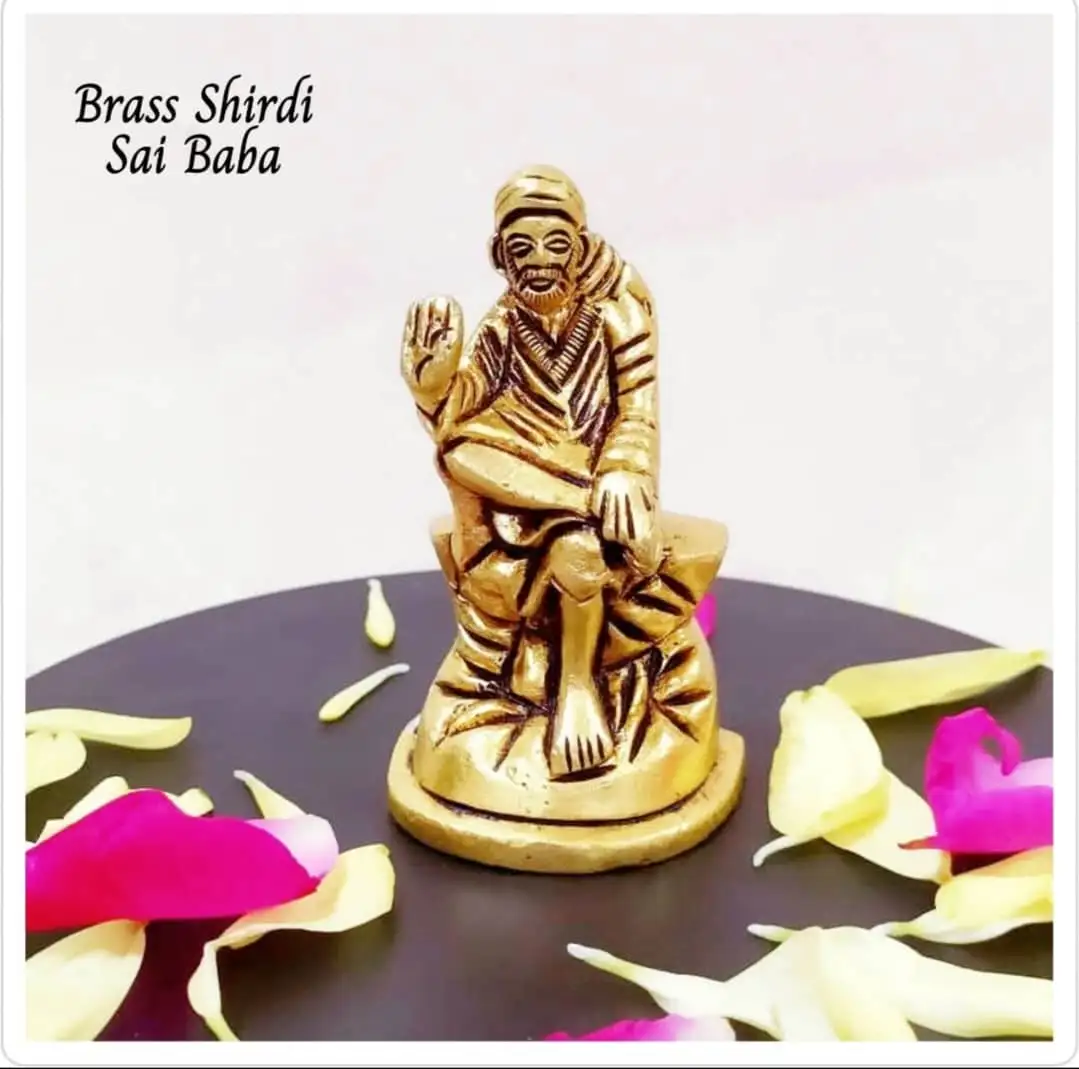 Shirdi Sai BaBa Idol Brass Antique Finish - image 1