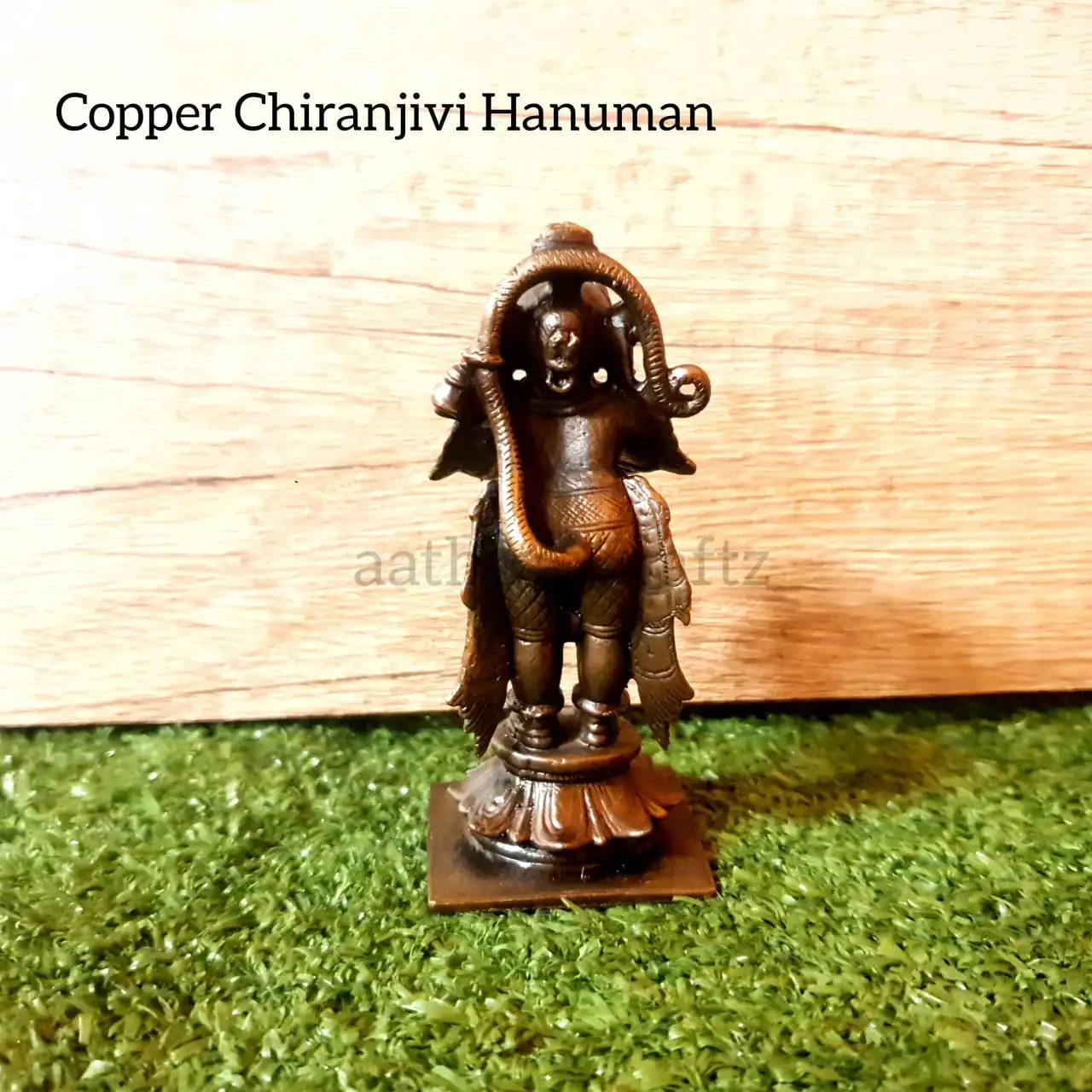 Hanuman / Anjaneya / Chiranjivi Copper Idol - image 2
