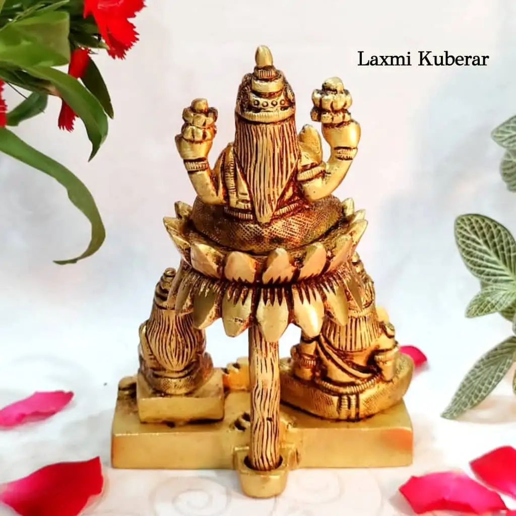 Laxmi Kuberan Idol Brass Antique Finish - image 2