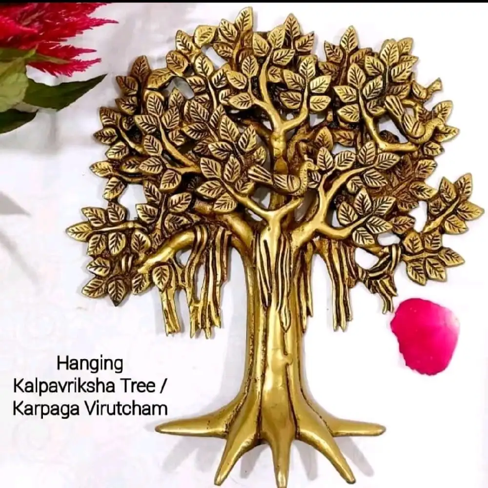 Hanging Kalpavriksha Tree / Karpaga Virutcham Brass Antique Finish - image 1