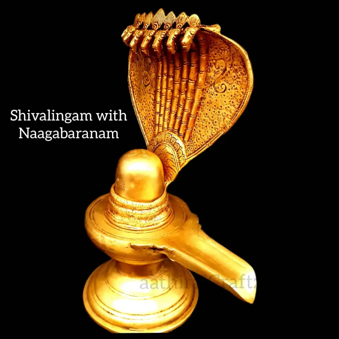 Shivalingam with Naagabaranam / Lingam with naagabaranam (snake) - image 2