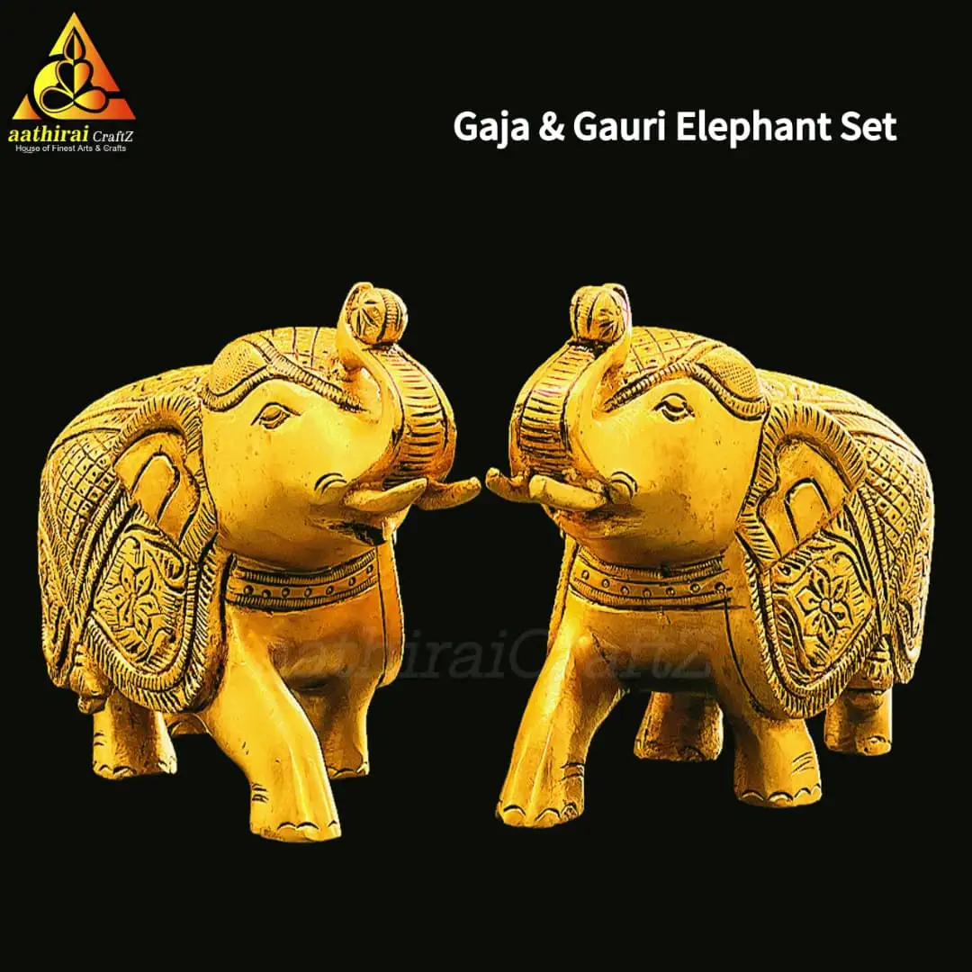 Gaja & Gauri Elephant Pair - image 1