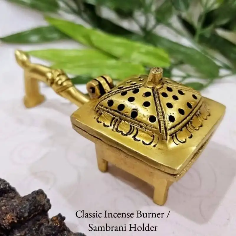 Classic Sambrani Holder/ Incense Burner With Handle - image 2