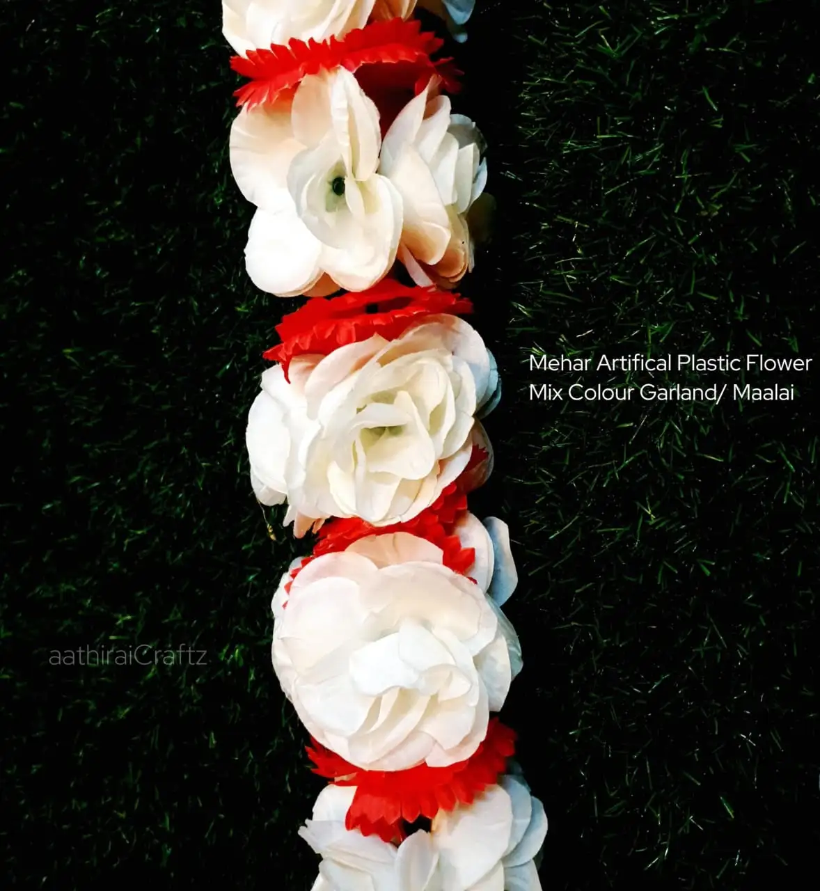 Mehar Artifical Plastic Flower Mix Colour Garland / Maalai - image 2