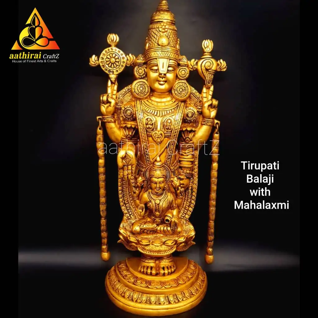 Tirupati Balaji With Mahalaxmi Grand Statue - image 1