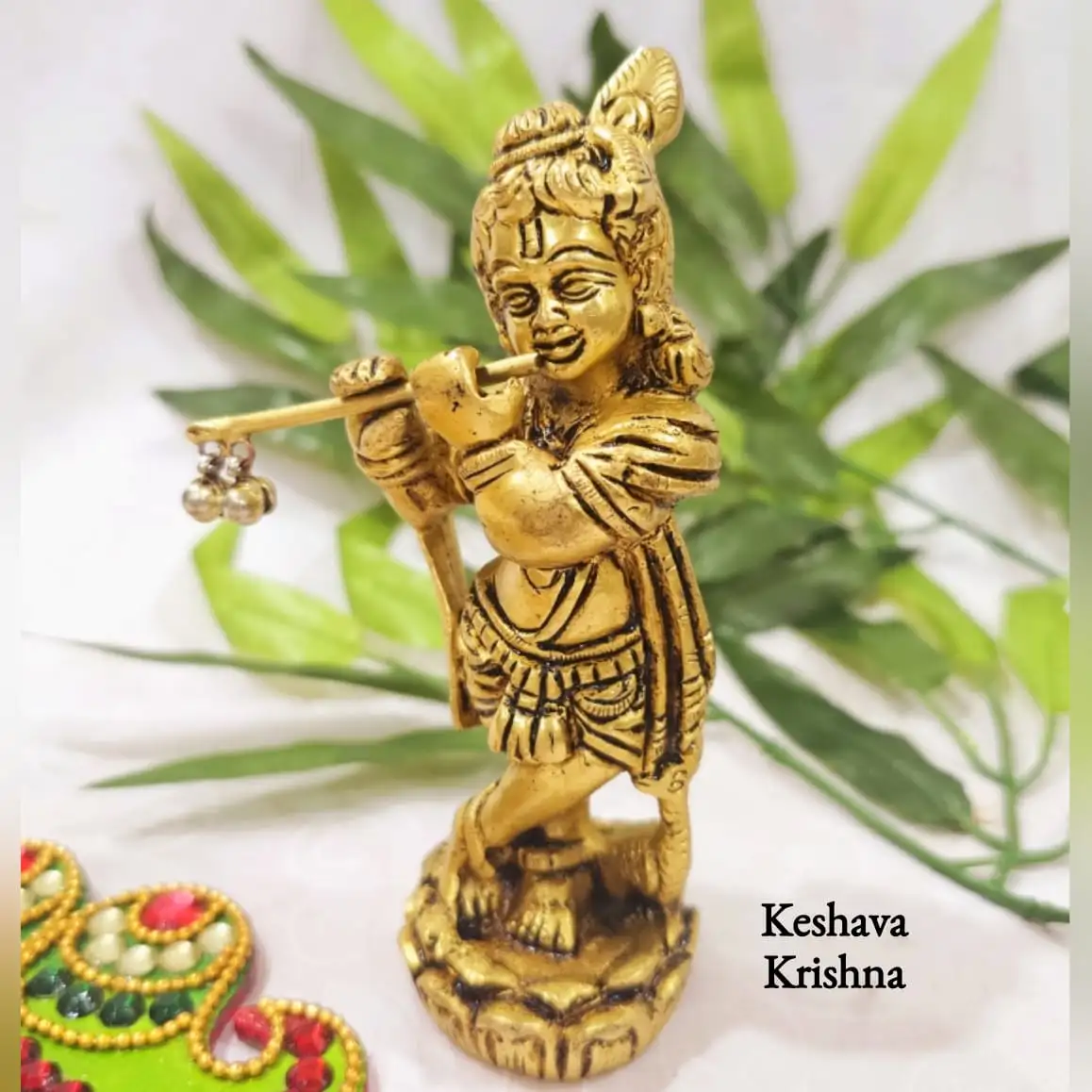Keshava Krishna statue Brass Antique Finish - image 2